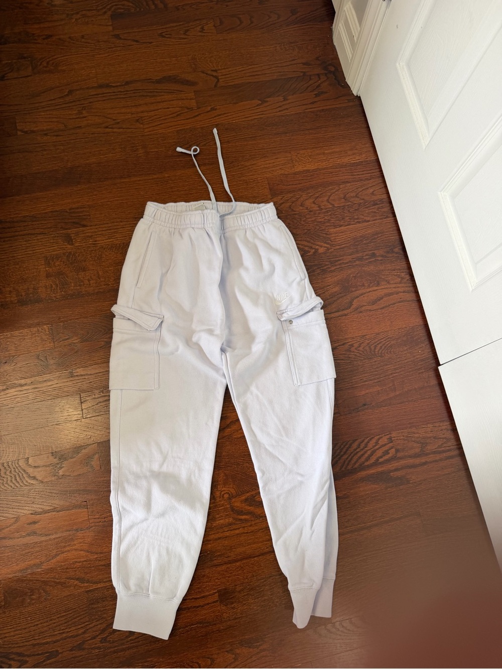 Nike Casual Women's Drawstring Cargo Joggers - Light blue